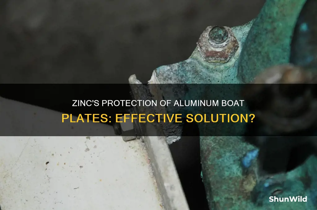 will zinc protect aluminum plates on a boat