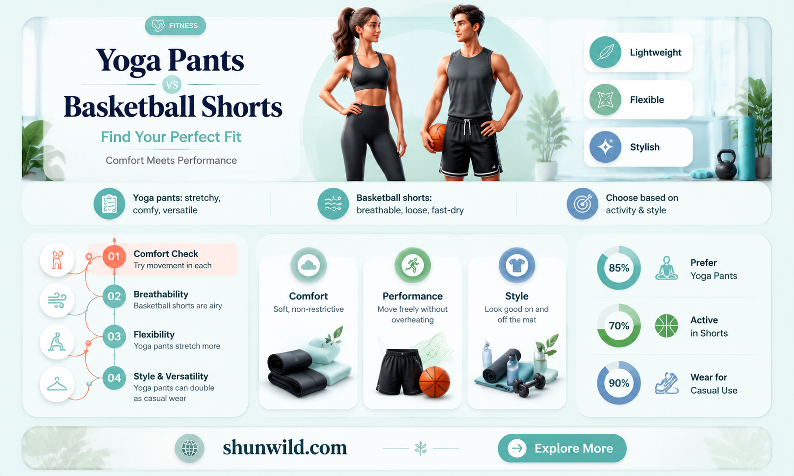 are basketball shorts okay for yoga